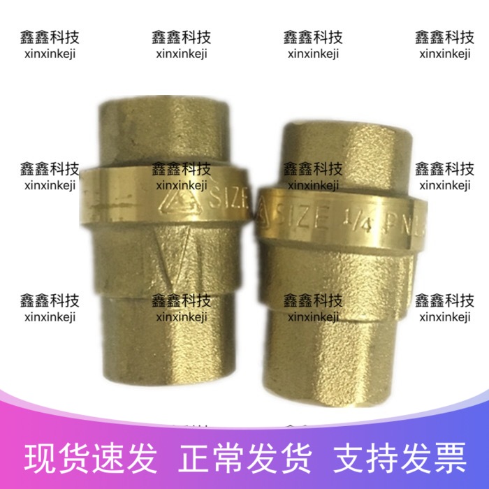 Fusheng air compressor check valve SIZE1 4PN1 6CC full copper oil return pipe one-way check valve 2 points interface