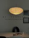 Japanese Style Noguchi Isamu Style En50 Wabi-Sabi Style Flat Round Oval Lampshade Small Apartment Dining Room Bedroom Study Rice Paper Pendant Lamp