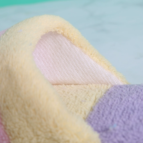 Радужные коралловые демисезонные тапочки