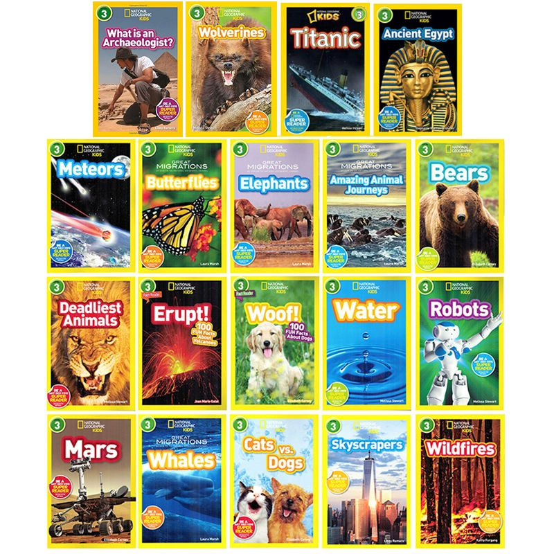 Nguyên bản tiếng Anh trình độ National Geographic Kids 3 loài động vật cảnh quan văn hóa bán cùng 19 National Geographic Encyclopedia of sách thiếu nhi phiên bản đầy màu sắc của độc giả cuốn sách