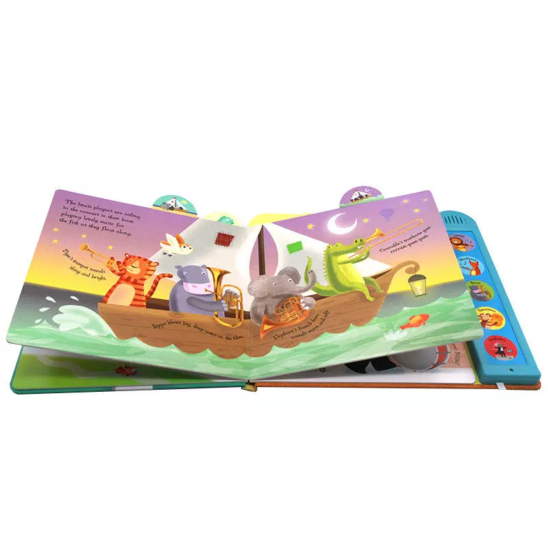 Usborne Звуковая книга Животные Банд играет Звуковая книга на ощупь Английская оригинальная картинная книга Бах/Моцарт/Бетховен/Чайковский Щелкунчик для малышей Детское английское раннее образование Usborne Прекрасная звуковая книга