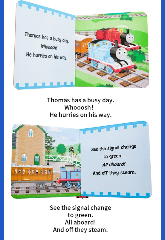 Thomas and Friends Pocket Thư viện Thư viện Thomas và bạn bè một chút tiếng Anh gốc truyện tranh Sáu cọ tông cuốn sách câu đố cho trẻ em chơi trên trang bìa sau của truyện tranh Việt Việt đầu máy hình dung sách