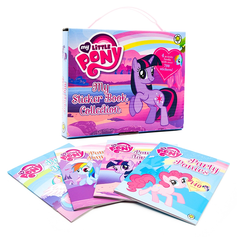 Nhỏ Ma Baoli 4 sách hoạt động tiếng Anh truyện tranh gốc My Sticker Book Collection hơn 700 dán My Little Pony sách bốn hộp quà nạp mylittlepony 0-3-6 tuổi