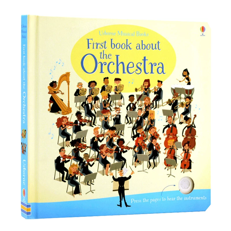 Usborne Звуковая книга Животные Банд играет Звуковая книга на ощупь Английская оригинальная картинная книга Бах/Моцарт/Бетховен/Чайковский Щелкунчик для малышей Детское английское раннее образование Usborne Прекрасная звуковая книга