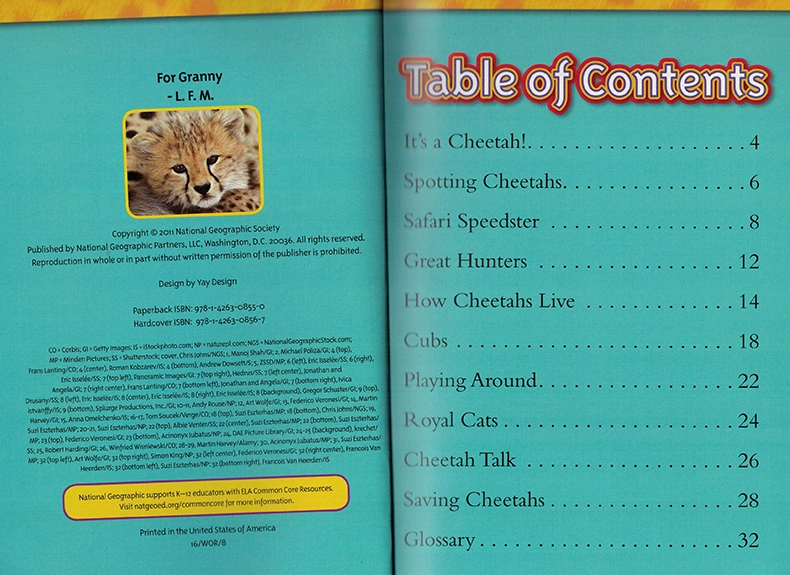 English truyện tranh gốc National Geographic Kids level2: Loài báo National Geographic Reading cho bách khoa toàn thư khoa học cho trẻ em English sách thiếu nhi