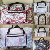 Travel bag cartoon foldable duffel bag sleeved trolley case large capacity portable travel shoulder luggage storage bag