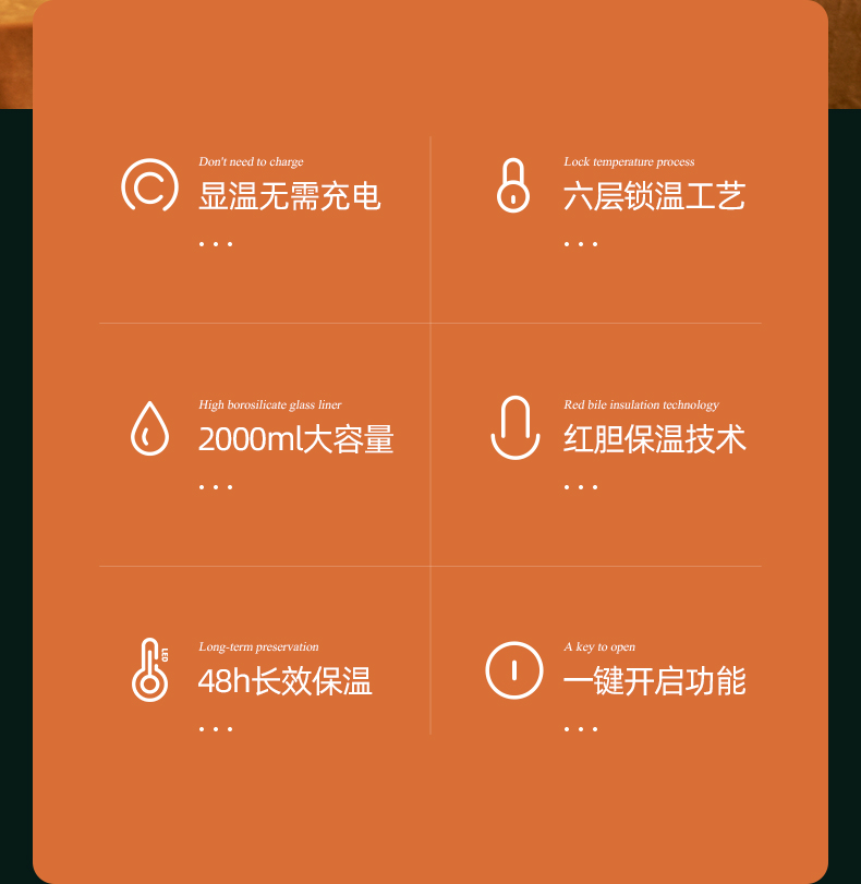 德国 索高 智能数显感温保温壶 3年超长续航 2L 图2