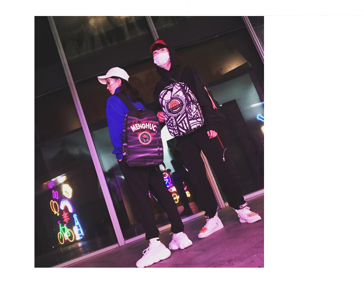 Phiên bản tiếng Hàn của Harajuku ins super fire ba lô nữ đường phố hip hop mát mẻ ba lô nam học sinh trường trung học - Ba lô cặp trẻ em