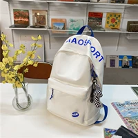 Бело-синий + подвеска в клетку