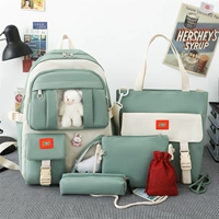 Зеленый комплект, значок, 4 предмета, с медвежатами