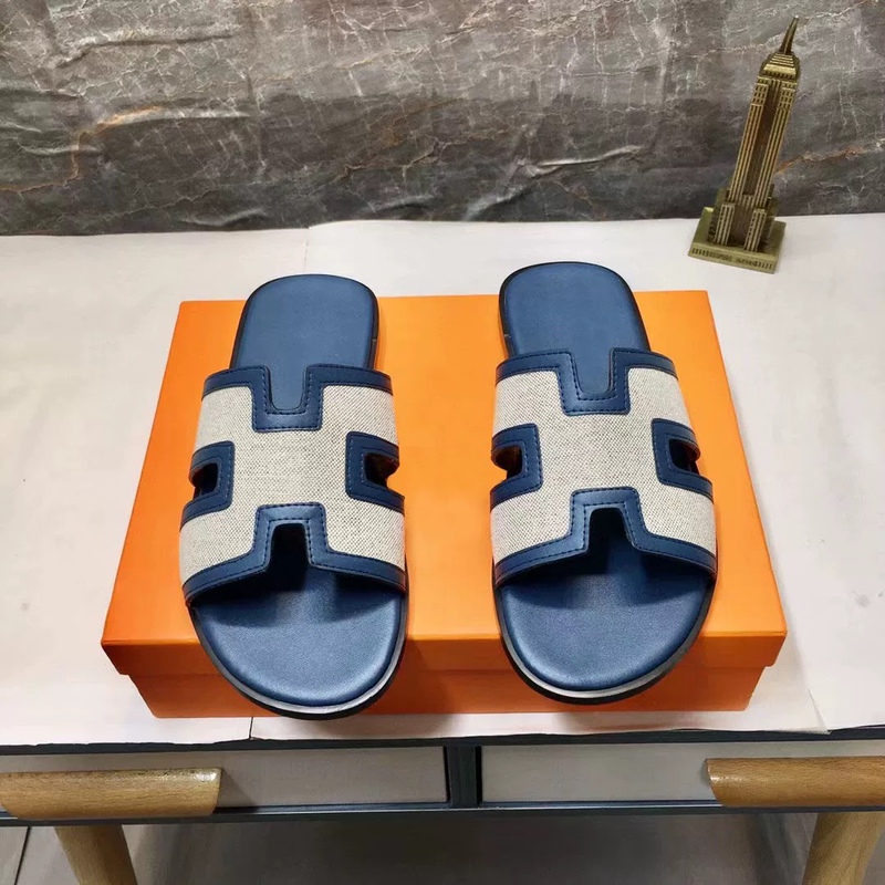 H Slippers European and American Beach Sandals 2025 New Fashion Casual Outdoor Men's Slide Sandals