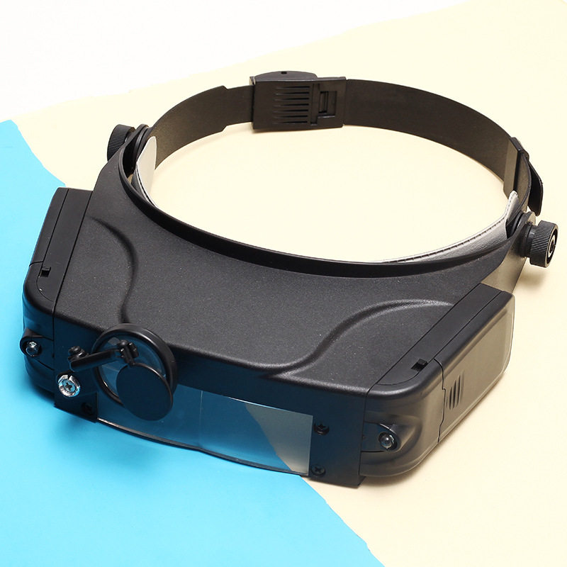 Head-mounted helmet magnifying glass with LED light repair identification magnifying glass 81007-C mirror supplies