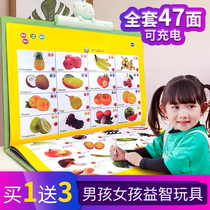 Cat Beale in Chinese and English reading and hanging this baby early education pinyin sound wall chart childrens literacy voice point reading