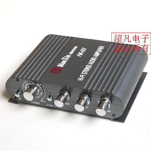 Stereo small power amplifier FM-103 bedside power amplifier 2 0 with FM FM receiving audio amplifier dual channel