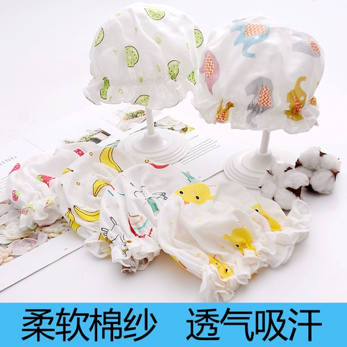 Детская хлопковая марлевая тонкая шапка подходит для мужчин и женщин для девочек, защита от солнца, 0-5-12 мес.