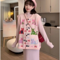 2024 Fashionable Autumn and Winter New Spot Internet Celebrity Pregnancy Wear Maternity Clothing Autumn and Winter Vest Dress Suit