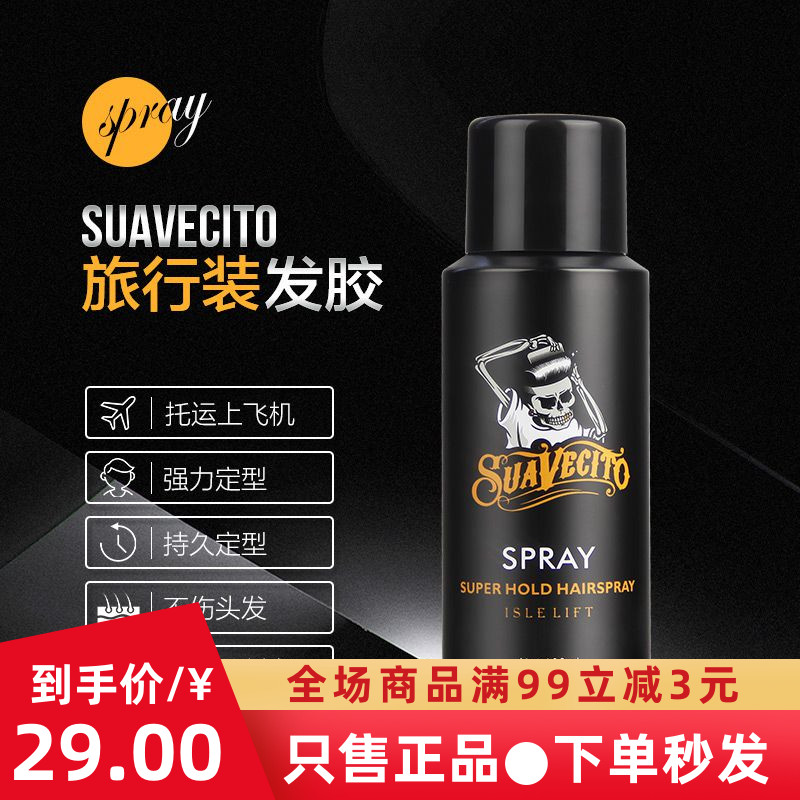 SUAVECITO Skull Hair bottle 100ml portable travel package for men and women to scent stereotyped spray inspection