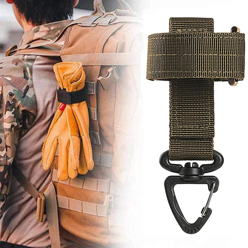 Versatile glove hanging buckle nylon webbing fan Outdoor Tactical Camping Gloves Mountaineering Rope Triangle containing buckle