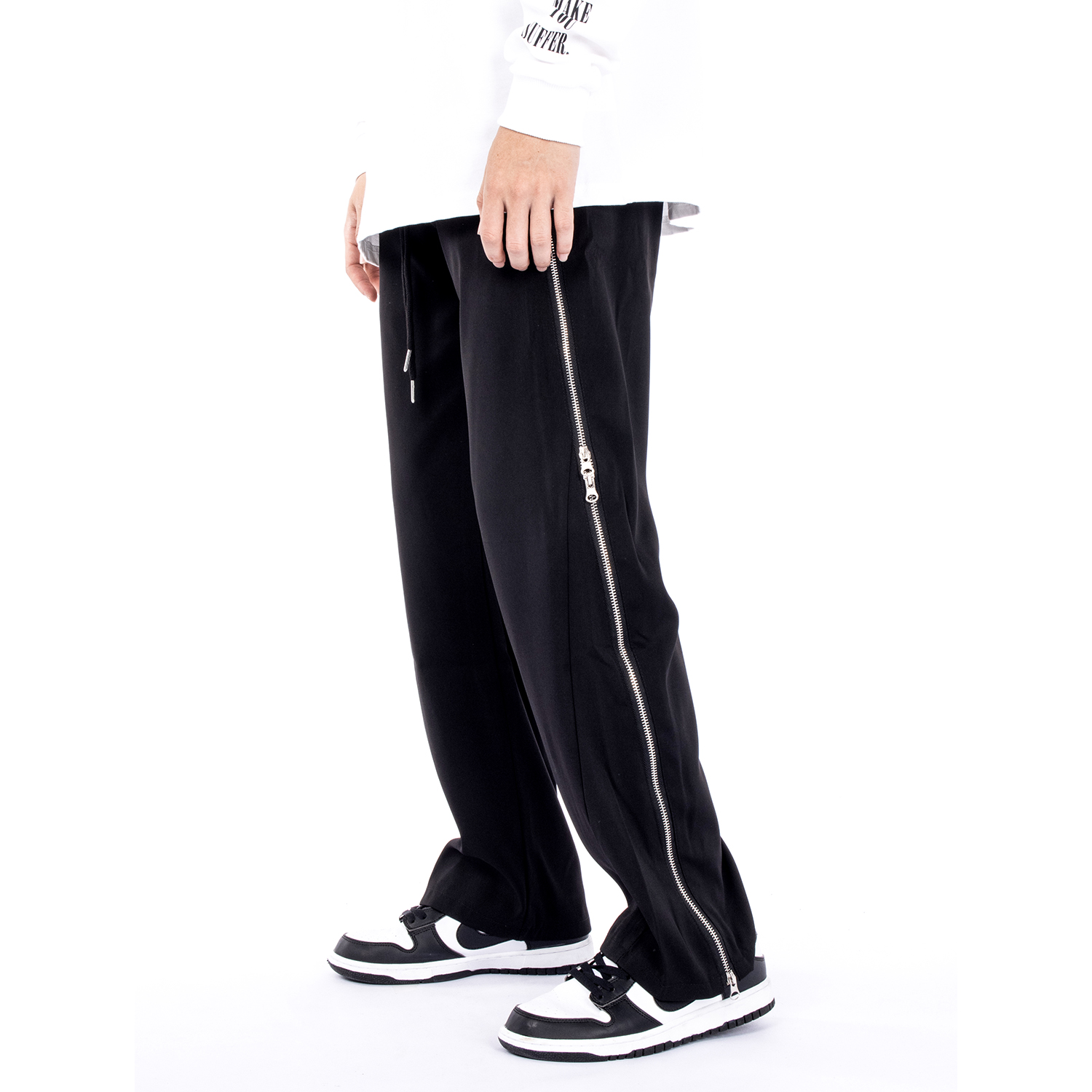MT99 small crowddesign Rnecklace long trousers Chauffaw minimalist Sensation Broadlegged Pants Casual Drawing Rope Casual Sports Pants