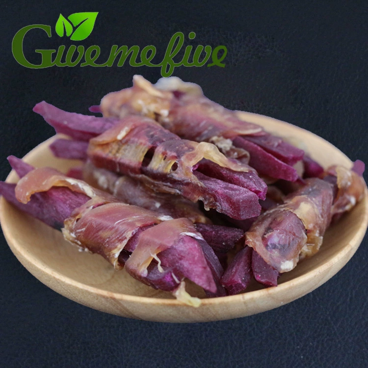 Đồ ăn nhẹ cho chó, thịt vịt, khoai lang tím, nhiệt, nước mắt, vật nuôi, gấu bông, lông vàng, huấn luyện gấu, phần thưởng, 100g