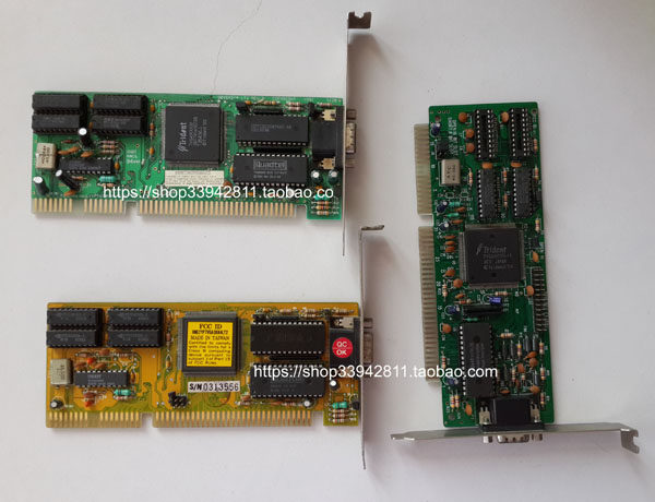 ISA artificial control graphics card Trident TVGA9000B TVGA9000i VGA 15 pin package tested well