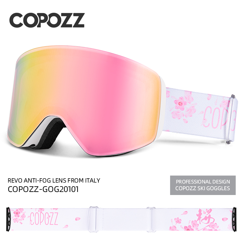 COPOZZ Ski Glasses Magnetic double layer anti-fog skiing mirror Men and women Cylinders Card Myopia Mountaineering Goggles Equipment