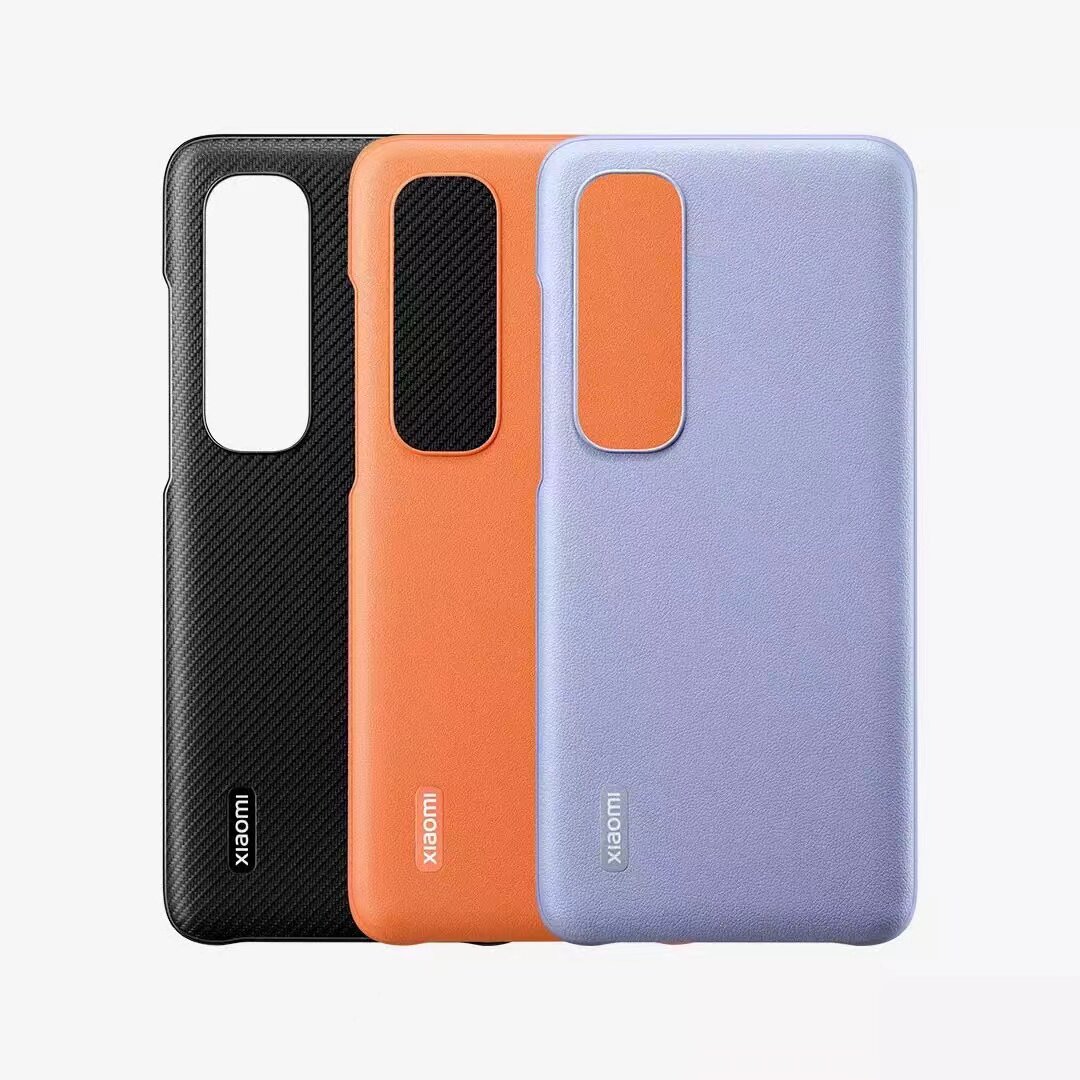 Xiaomi new product Xiaomi 10S plain leather protective case simple fashion fiber non-slip original mobile phone protective case wear-resistant
