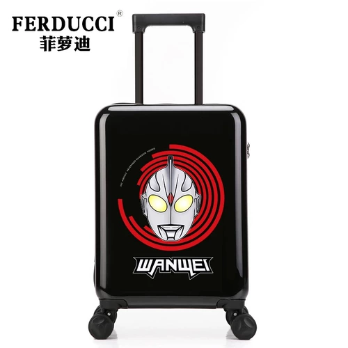 Ultra, Ультрамен Тига, универсальный мультяшный детский чемодан для мальчиков для школьников, поворотные колеса, 18 дюймов, 20 дюймов