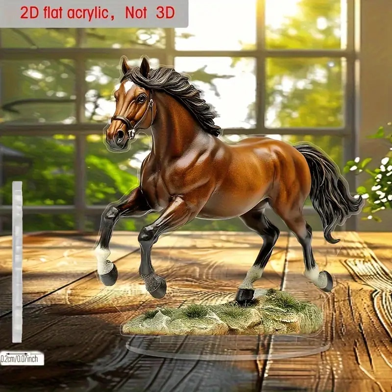Immediately Successful Figurine of the Twelve Zodiac Animals, Acrylic Flat Base Desktop Decoration for Study, Office, or Birthday