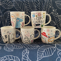 Export Ceramic Mug Cat Dog Animal Japanese Cup Drinking Water Couple Cats Cat Dog Cartoon Cup