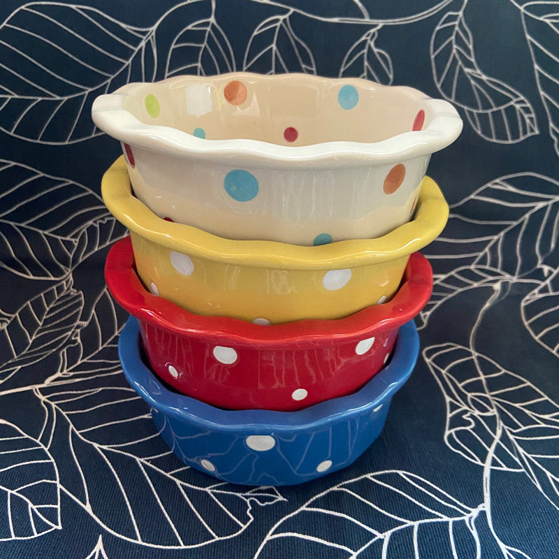 Export ceramic cat grain pot dog drink bowl cute wave dog color non-shelf bowl