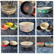 Export ceramic cat dish Cat Bowl bowl flat face cat Garfield short-haired Persian cat canned shallow water bowl cat snack bowl