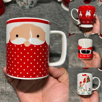 Christmas ceramic cup Santa Claus theme mug holding American ins style Foreign Trade single water Cup beautiful
