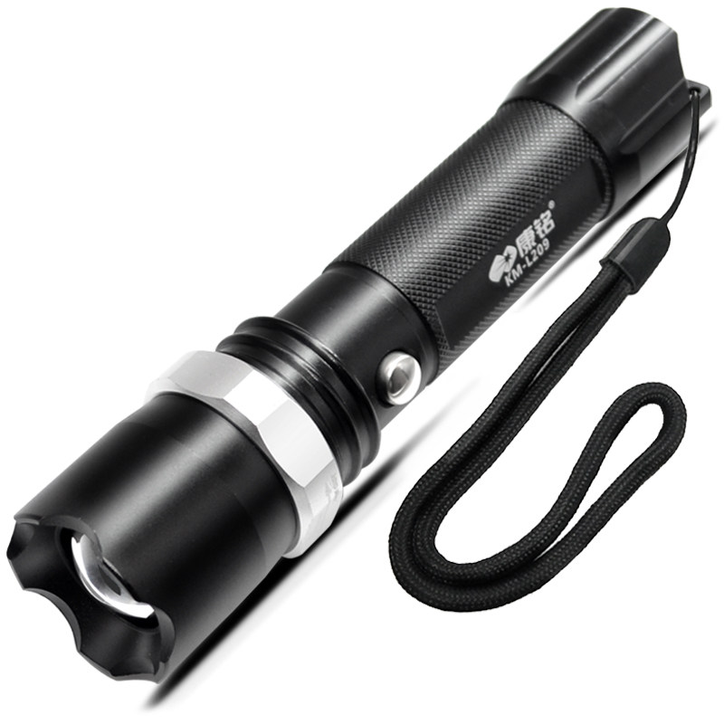 Kangming L029A LED glare flashlight ultra-bright long-range rechargeable zoom outdoor household waterproof riding