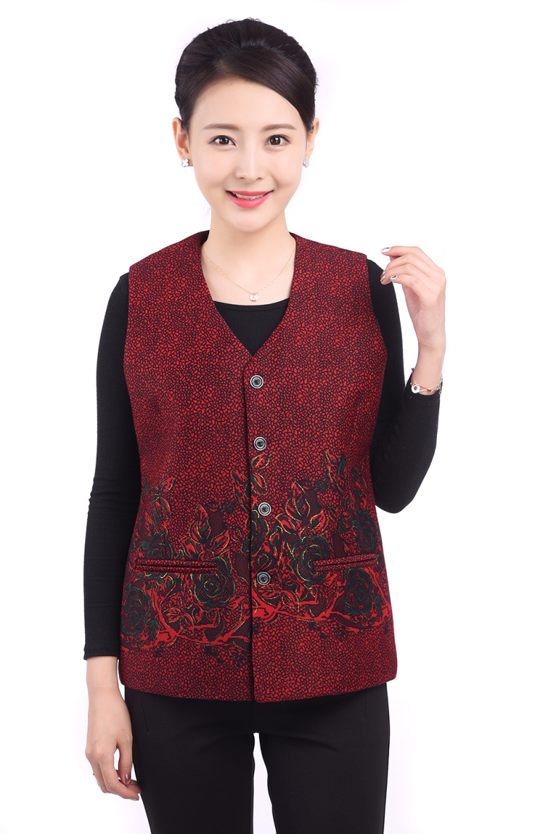 Mới giữa và cũ của phụ nữ tuổi vest mùa xuân và mùa hè bà mỏng vest người già mẹ nạp vest vest áo nữ trung niên