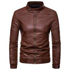 Одежда из кожи men's leather jacket_new