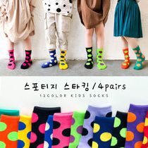 monster Korean version of the trend new solid color fluorescent color childrens socks soft waxy breathable socks