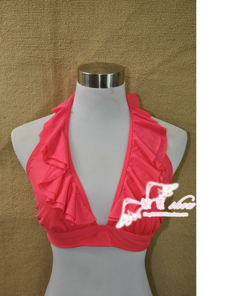 K ... C ... Bikini Tops --- Màu đơn xù đơn thuần hơn ngọn (nhiều màu đa mã) - Bikinis áo tắm biển đẹp