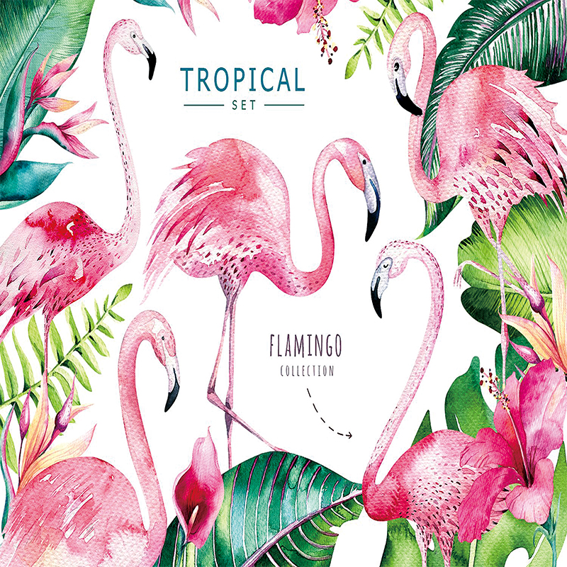 Flamingo treo tường vải nền vải trang trí phòng cạnh giường ngủ tấm thảm Bắc Âu phong cách flannel hỗ trợ tùy chỉnh