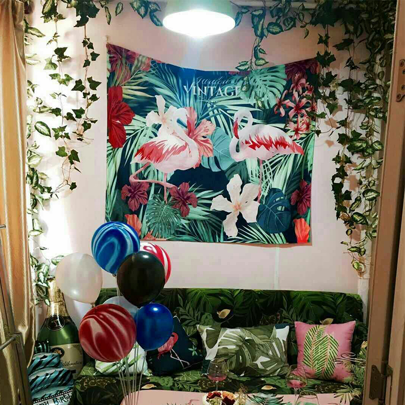 Bắc âu tấm thảm ins nền vải homestay neo cạnh giường ngủ phòng ngủ vibrato ảnh trang trí sofa khăn trải bàn rèm vải thảm treo tường decor	
