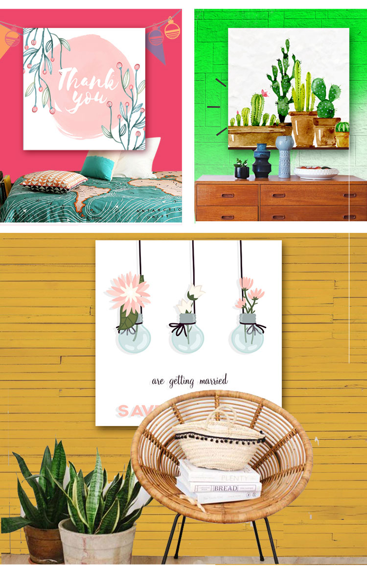 Nền vải ins treo tấm thảm phòng ngủ giường đầu giường Bắc Âu cô gái Hàn Quốc tấm thảm treo tường ảnh vải 	thảm treo tường 3d