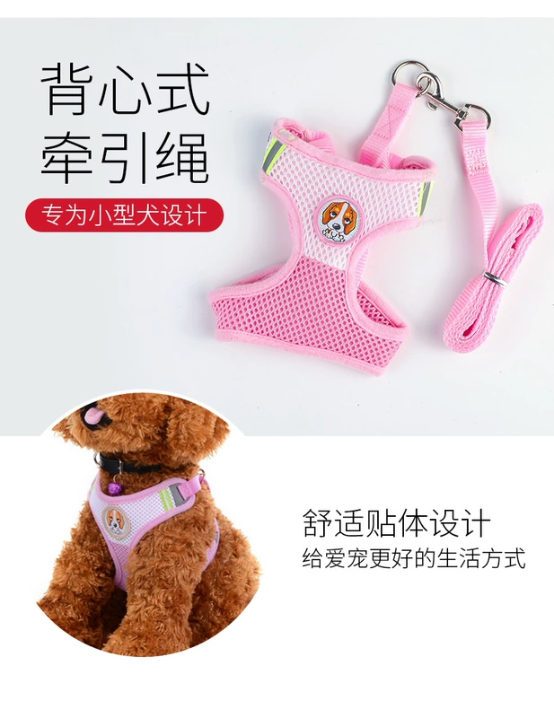 Chó kéo dây kiểu kéo dễ thương cún con kéo dây con chó nhỏ Teddy Bomei dây xích chó 遛 dây mèo - Cat / Dog hàng ngày Neccessities