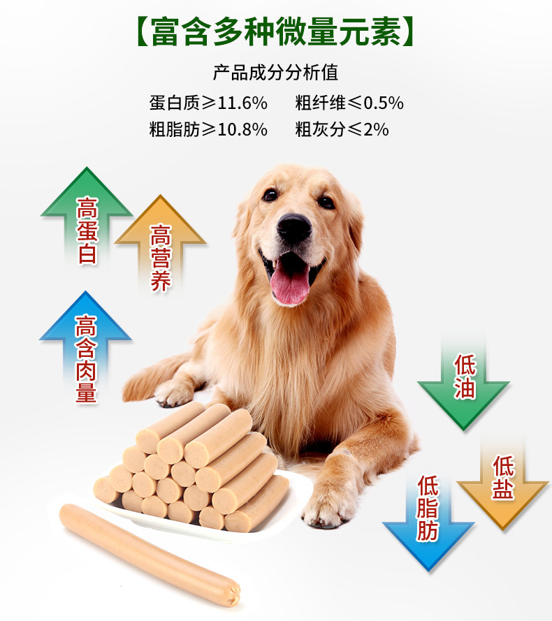 Mua một tặng một con chó ăn vặt miễn phí cho chó xúc xích chó giăm bông xúc xích lông vàng đào tạo snack 30 gói - Đồ ăn vặt cho chó thức ăn royal canin