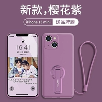 Apple 13mini [Sakura Purple] Послание стальной пленки+ручная веревка
