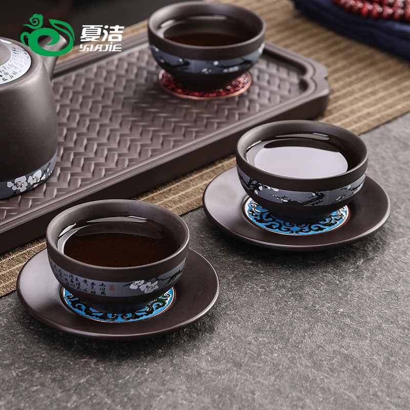 Four - walled yard bakelite insulation pad creative teacup pad household tea accessories heat pad Japanese wooden saucer suits for
