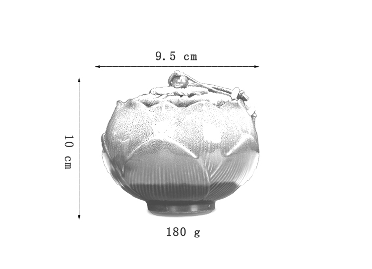 Four - walled yard caddy fixings medium ceramic tea box storehouse of jingdezhen tea service manual lotus POTS travel trumpet