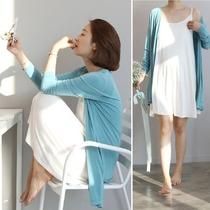 Maternity dress with chest cushion vest long dress spring summer Modale base skirt loose A- line dress