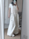Strawberry Bear Original American-Style Striped Color-Block Loose Sports Casual Pants for Women, Low-Waisted Wide-Leg Drawstring Floor-Length Trousers