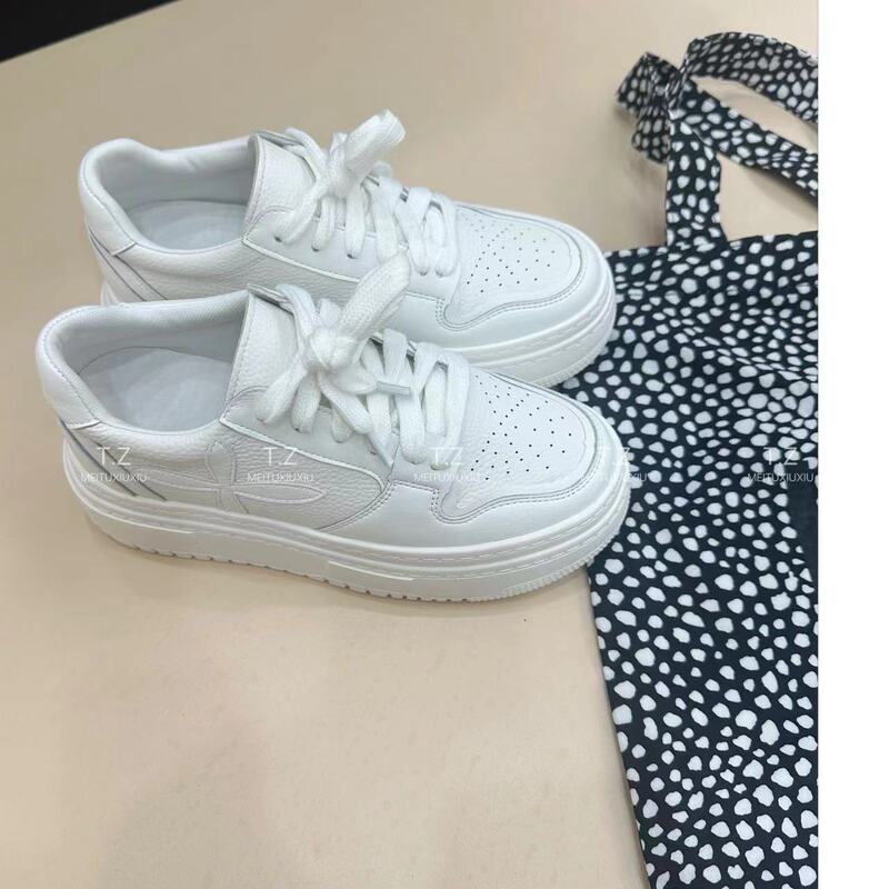 【Tingzi's Style】~ Same Style Casual Versatile Thick-Soled White Sneakers 221 【Tingzi's Style】~ Same Style Casual Versatile Thick-Soled White Sneakers 221