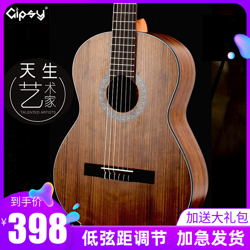 Gipsy 36 inch guitar classical 38 inch single board guitar travel children guitar guitar with left hand round angle